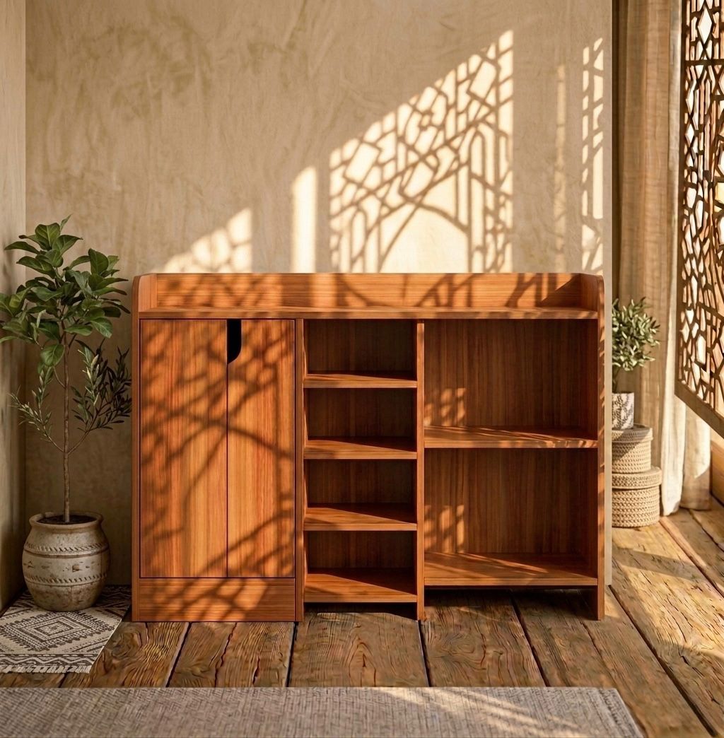 Wooden Shoe Organizer