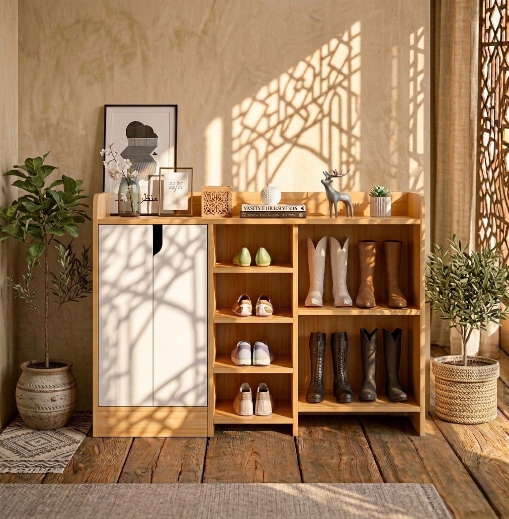 Wooden Shoe Organizer