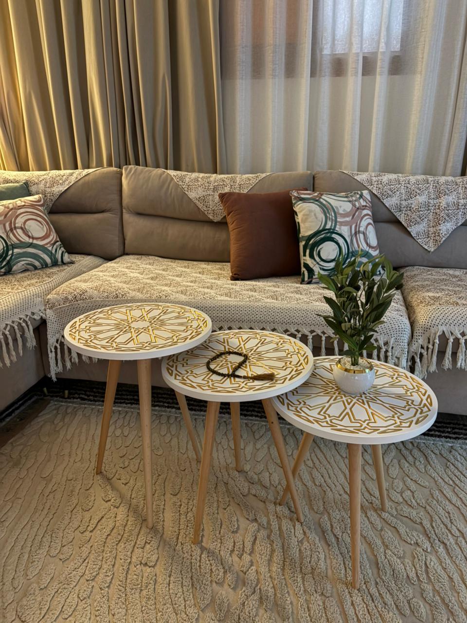 CNC Side Tables Set of 3 Pieces