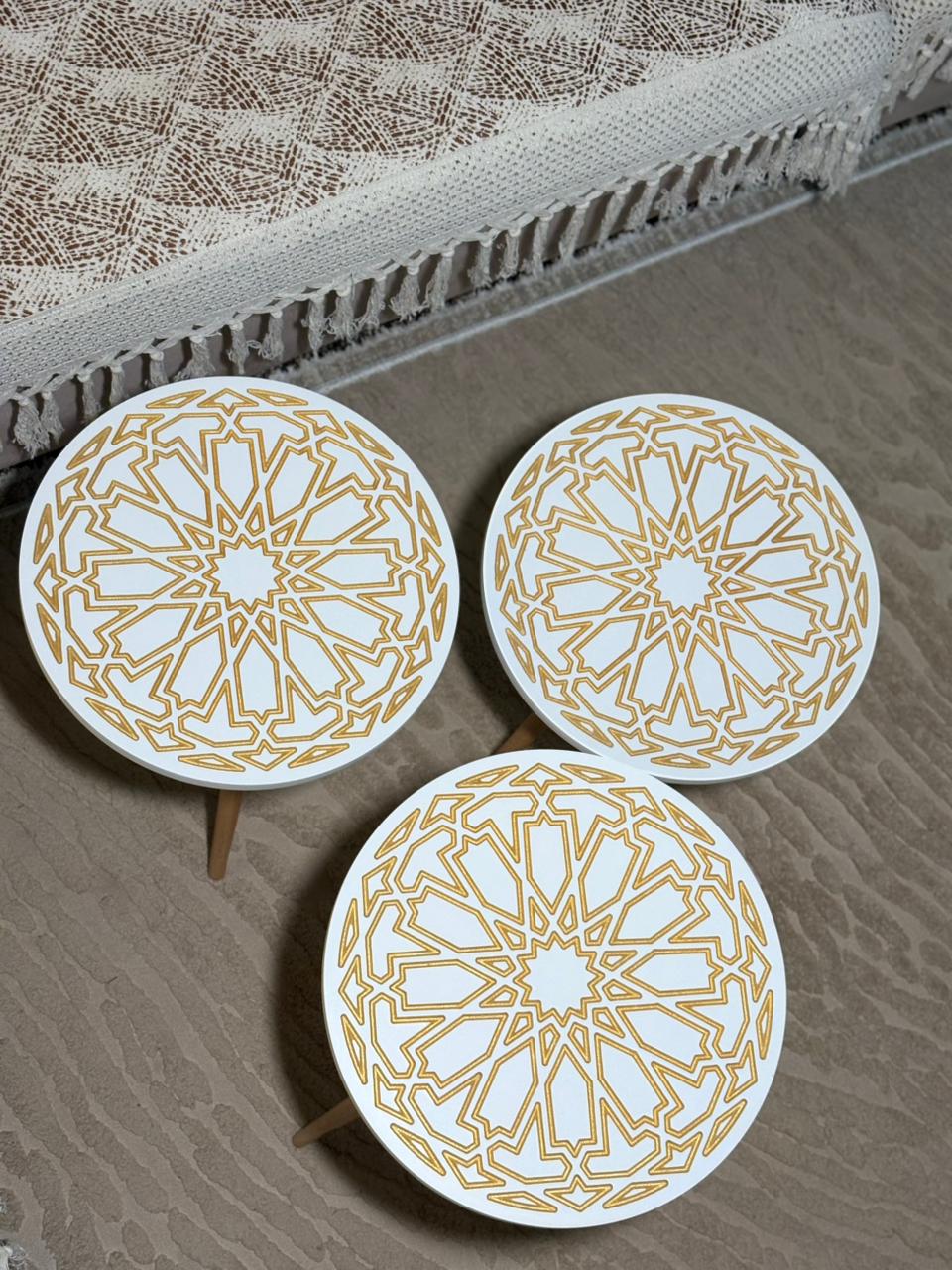 CNC Side Tables Set of 3 Pieces