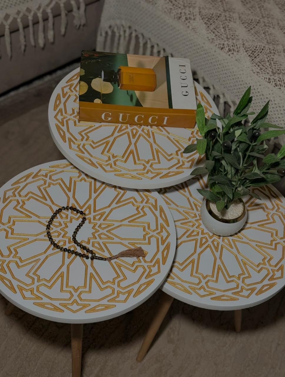 CNC Side Tables Set of 3 Pieces