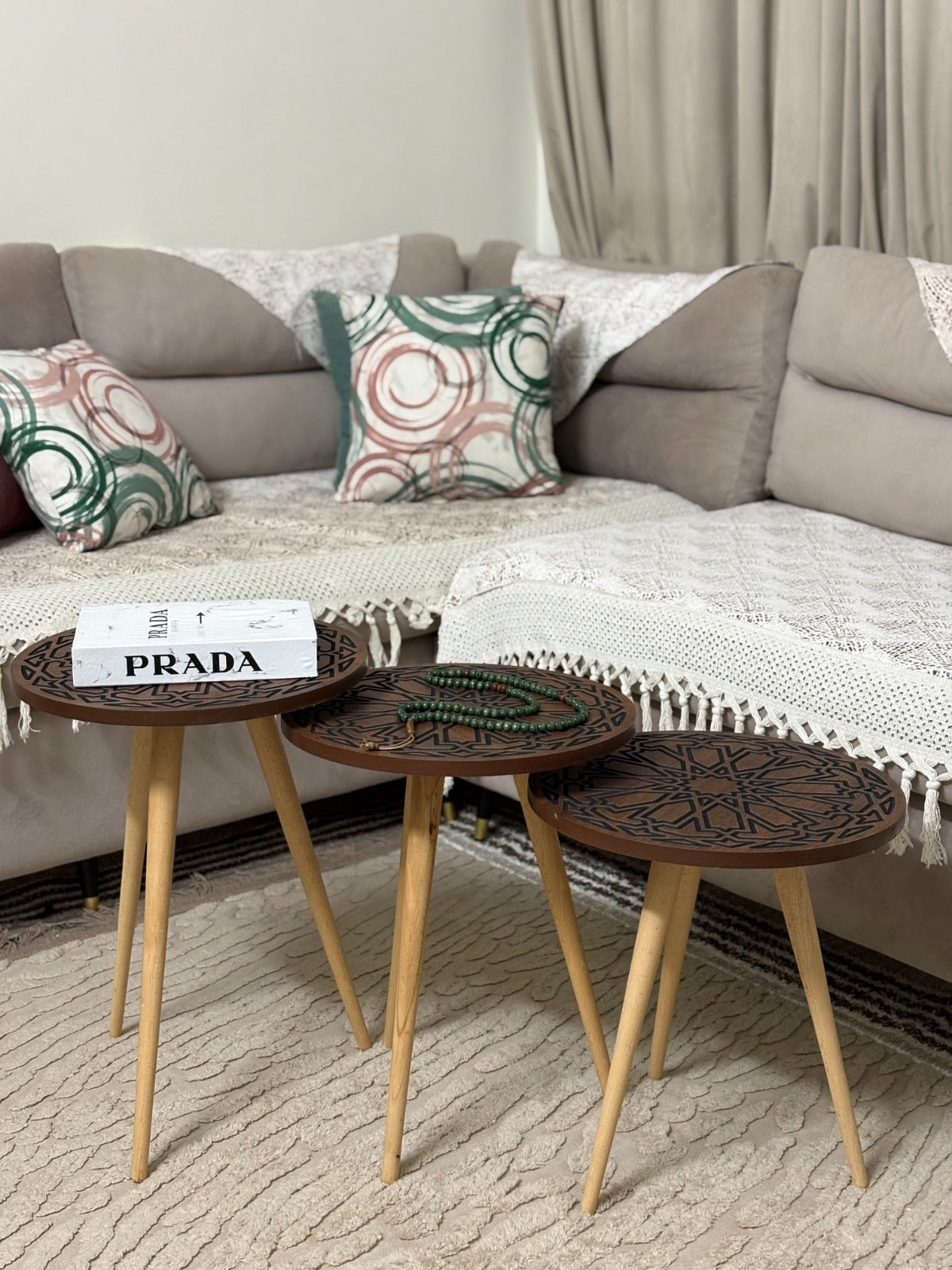 CNC Side Tables Set of 3 Pieces