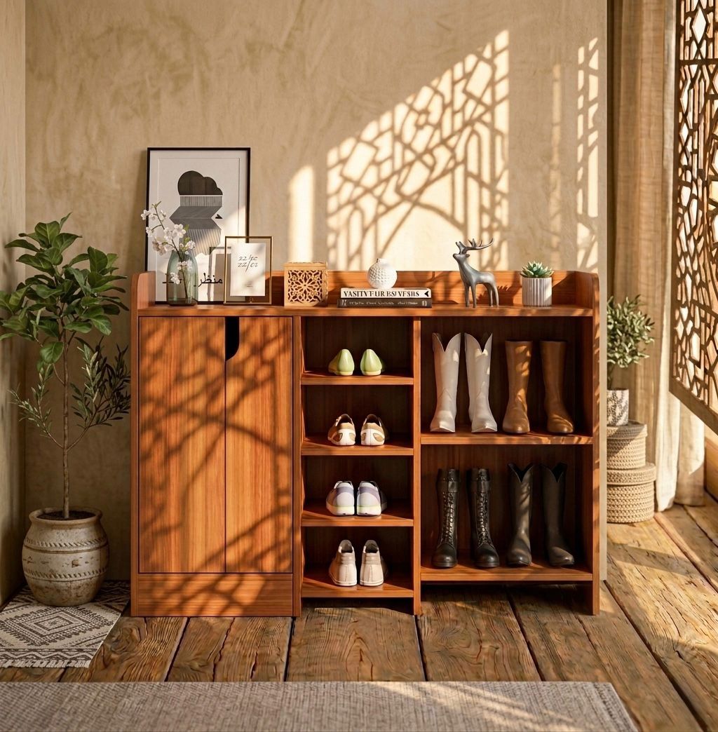 Wooden Shoe Organizer